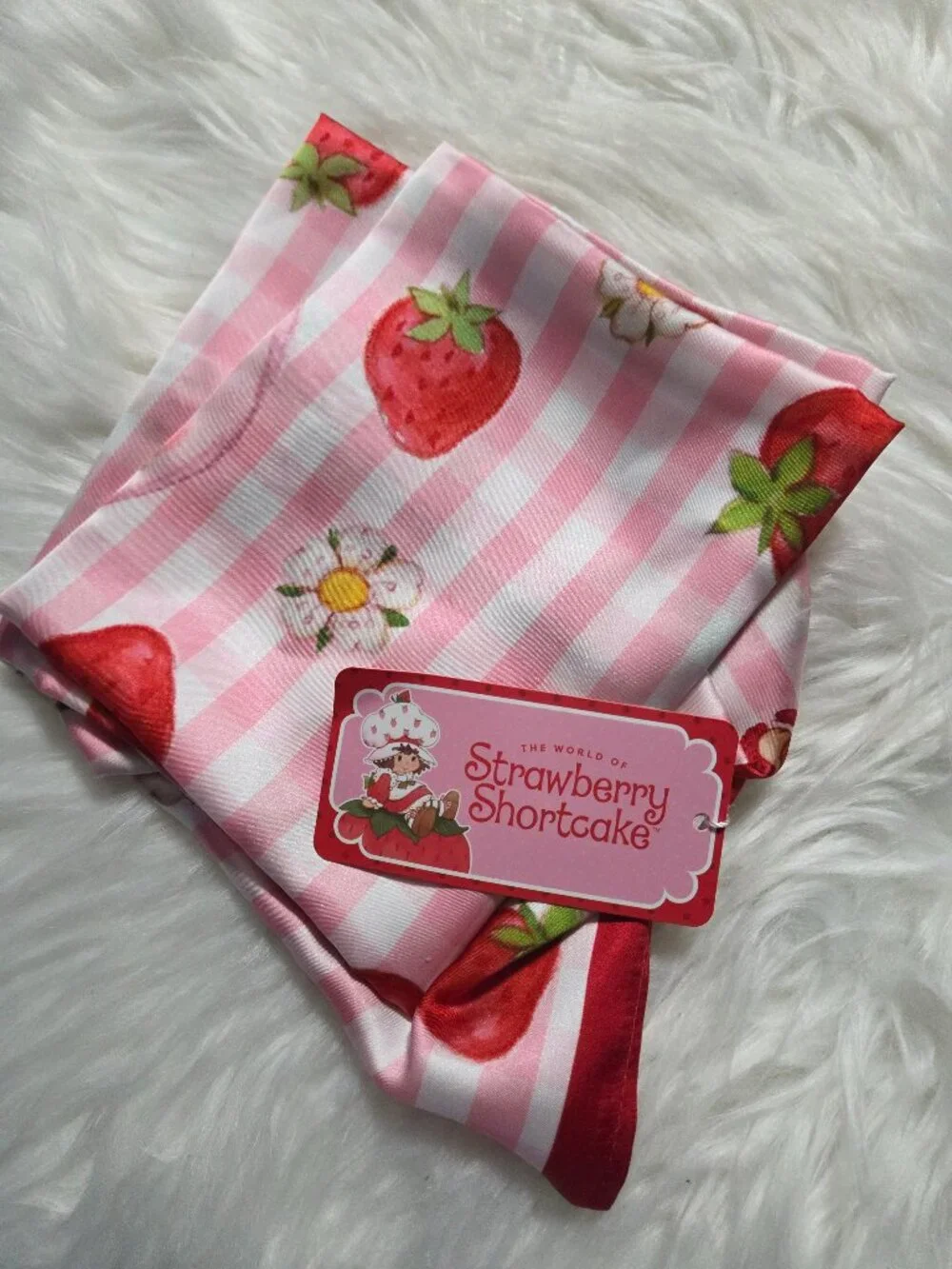 Strawberry Shortcake Silky Feel Square Scarf